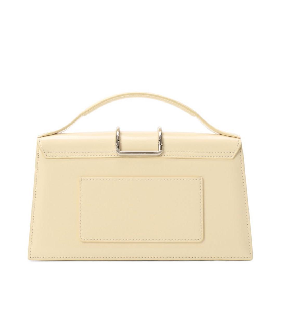 JACQUEMUS Бежевая сумка с короткими ручками из лакированной кожи, фото 2