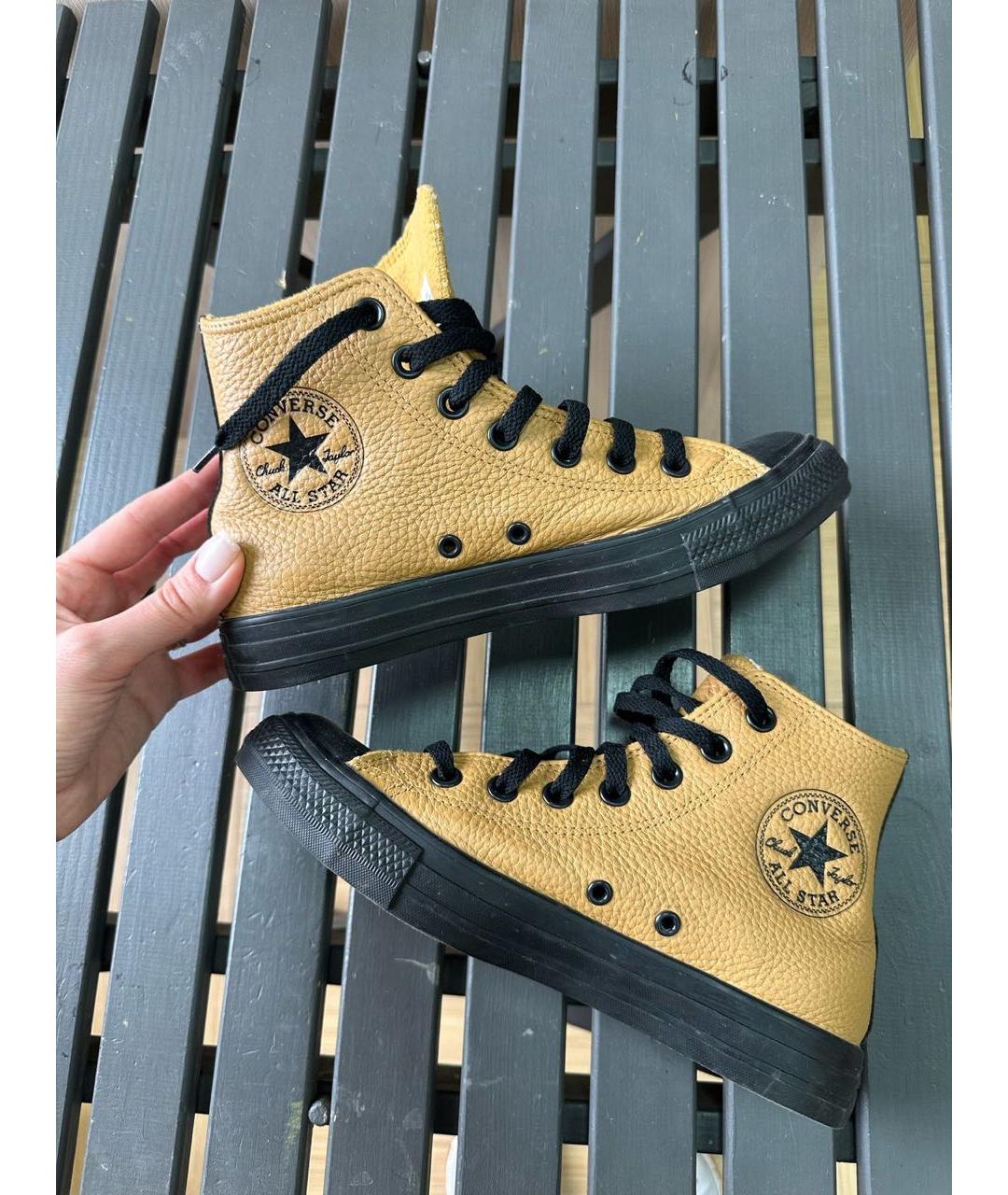 CONVERSE Горчичные кожаные кеды, фото 3