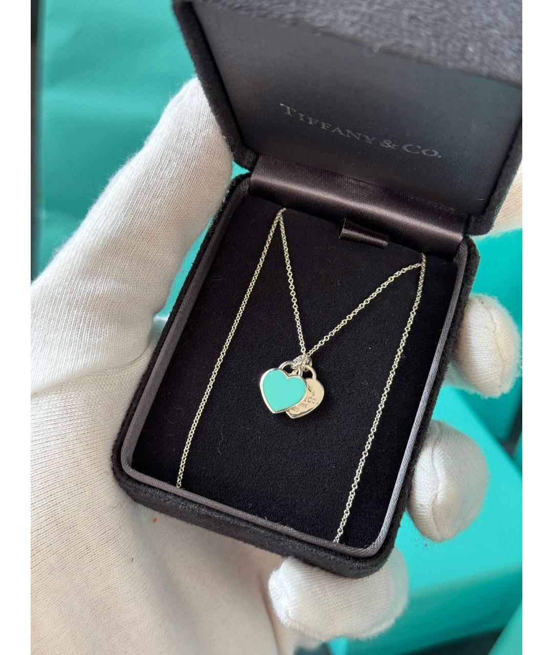TIFFANY&CO Бирюзовая серебряная подвеска, фото 3