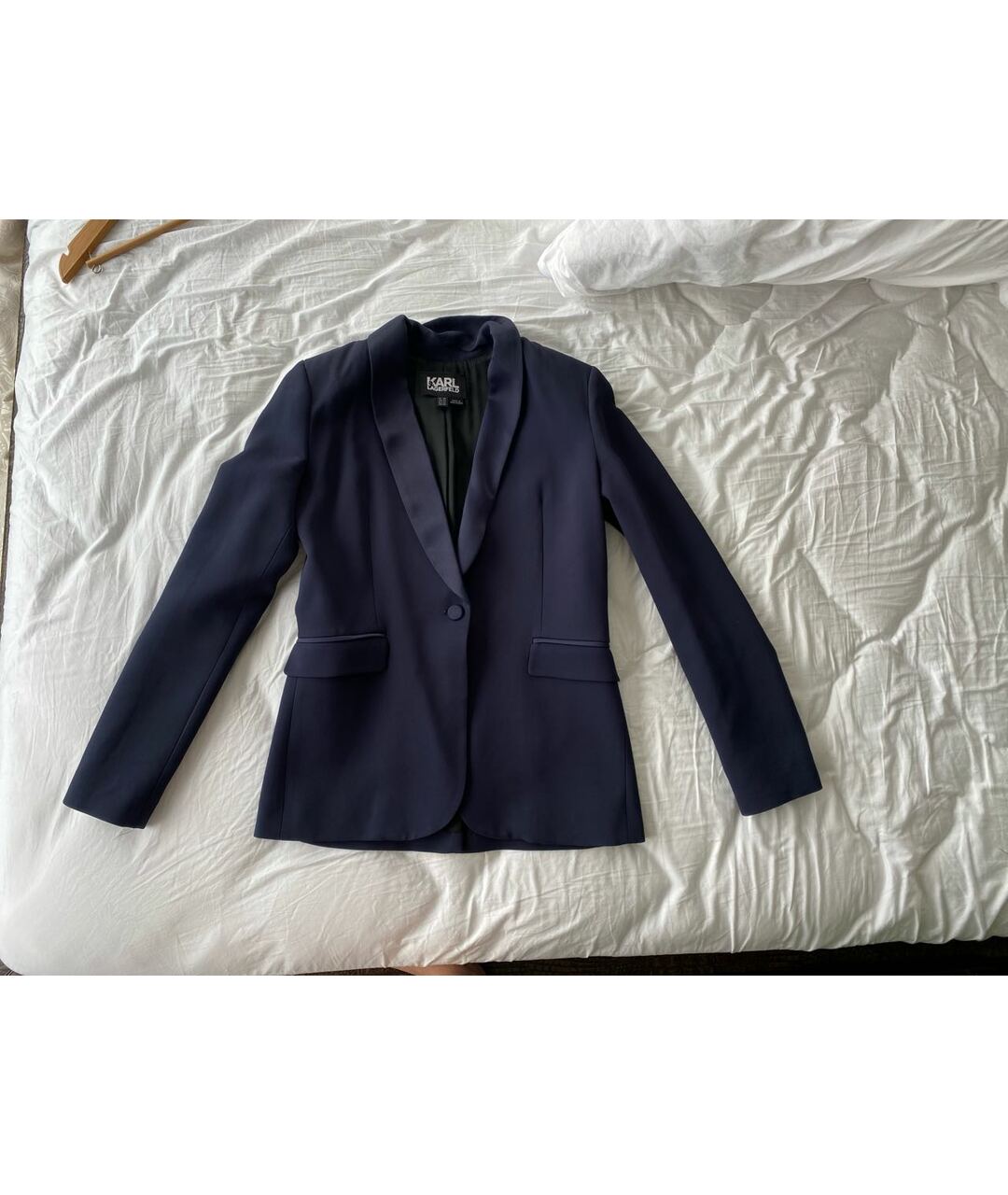KARL LAGERFELD Темно-синий вискозный жакет/пиджак, фото 5