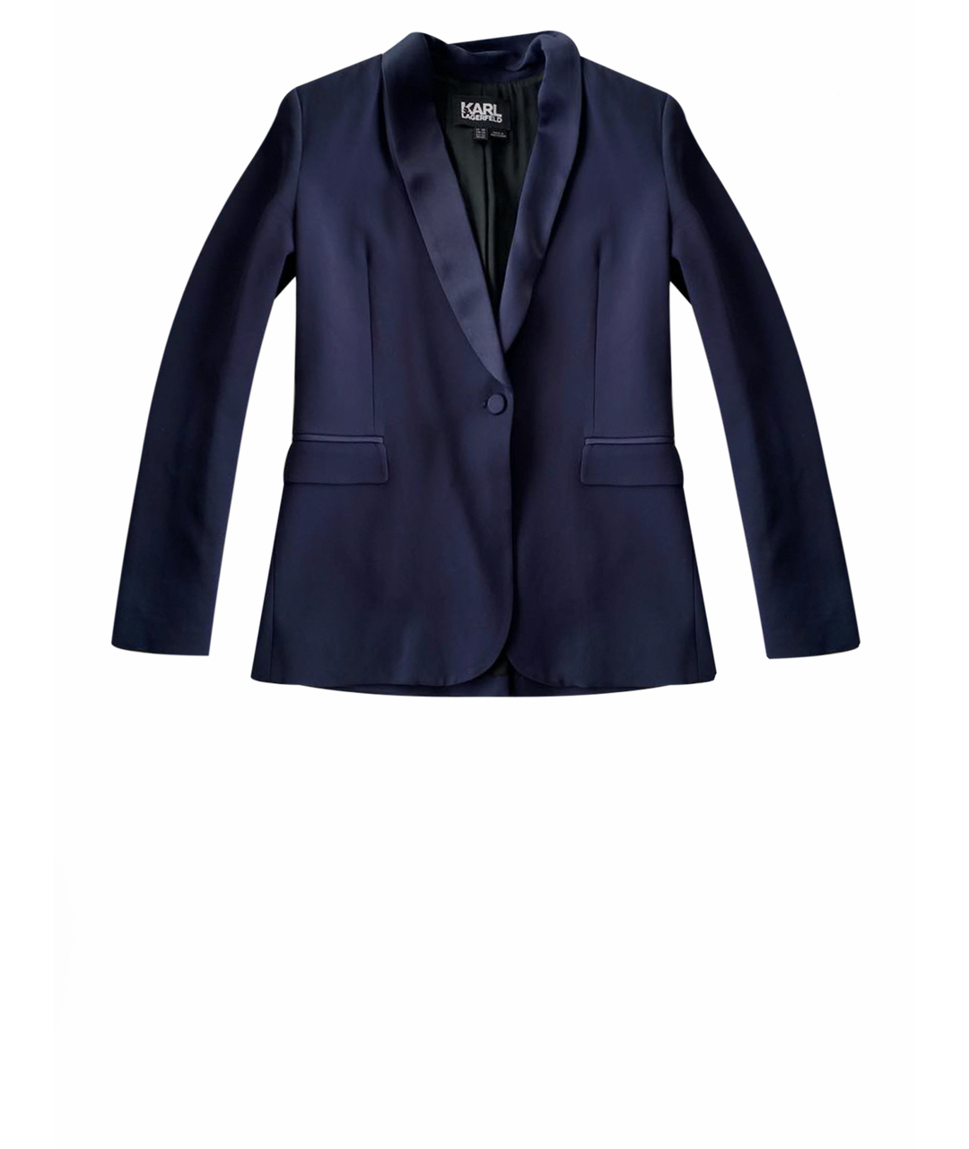 KARL LAGERFELD Темно-синий вискозный жакет/пиджак, фото 1