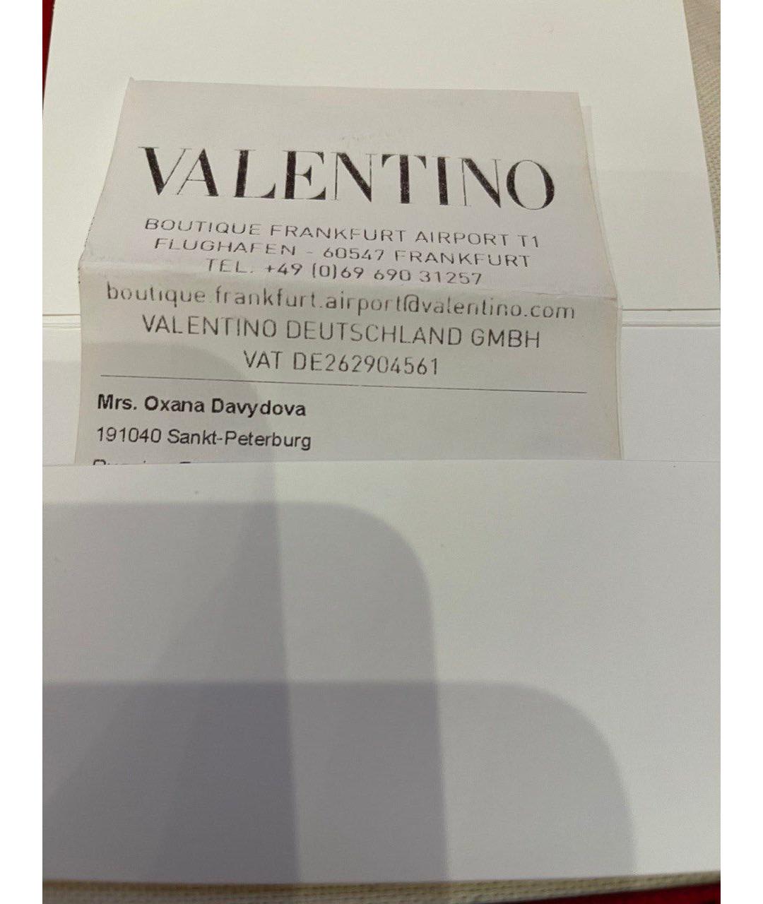 VALENTINO Красная кожаная сумка тоут, фото 6