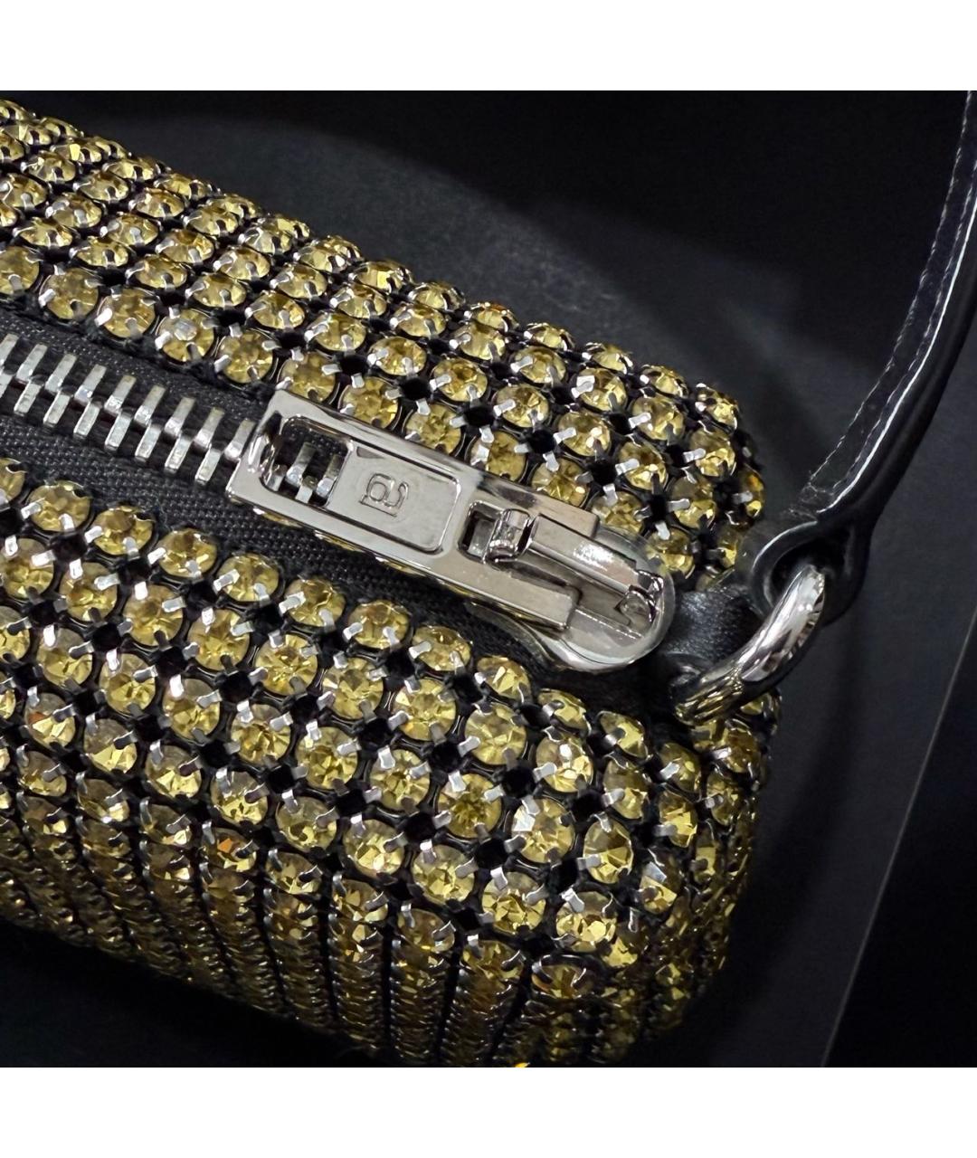 ALEXANDER WANG Золотая кожаная сумка с короткими ручками, фото 6