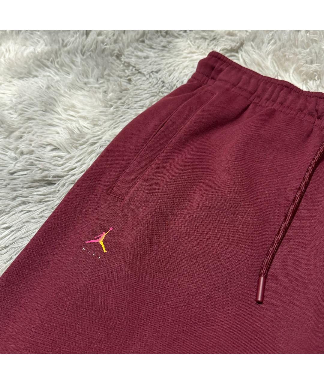 JORDAN Бордовый хлопковый спортивный костюм, фото 3