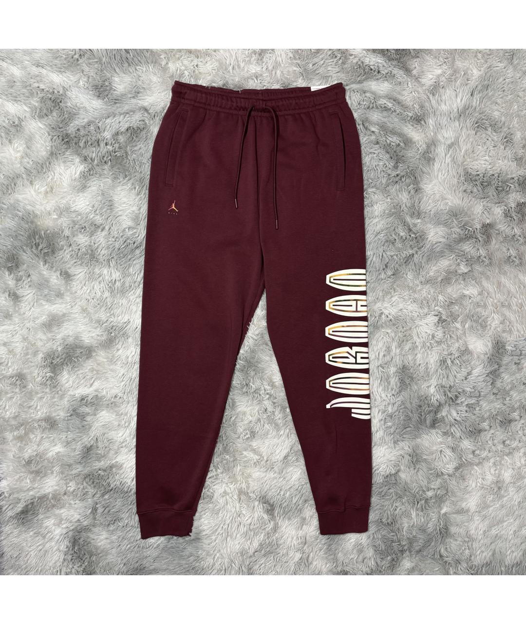 JORDAN Бордовый хлопковый спортивный костюм, фото 1