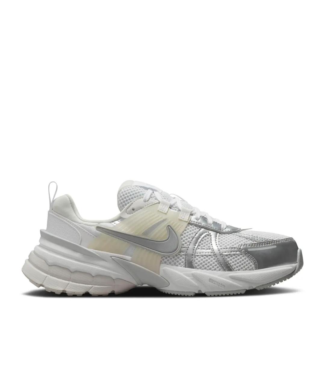 NIKE Серебряные текстильные низкие кроссовки / кеды, фото 1