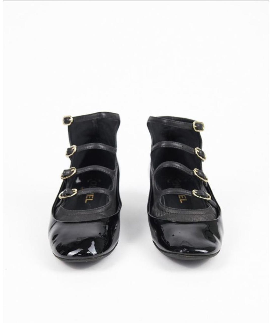 CHANEL Черные туфли из лакированной кожи, фото 3