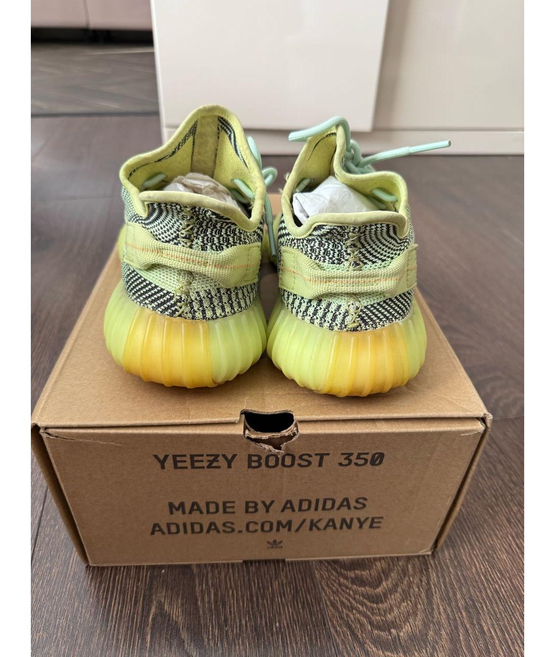 ADIDAS YEEZY Салатовые кеды, фото 4