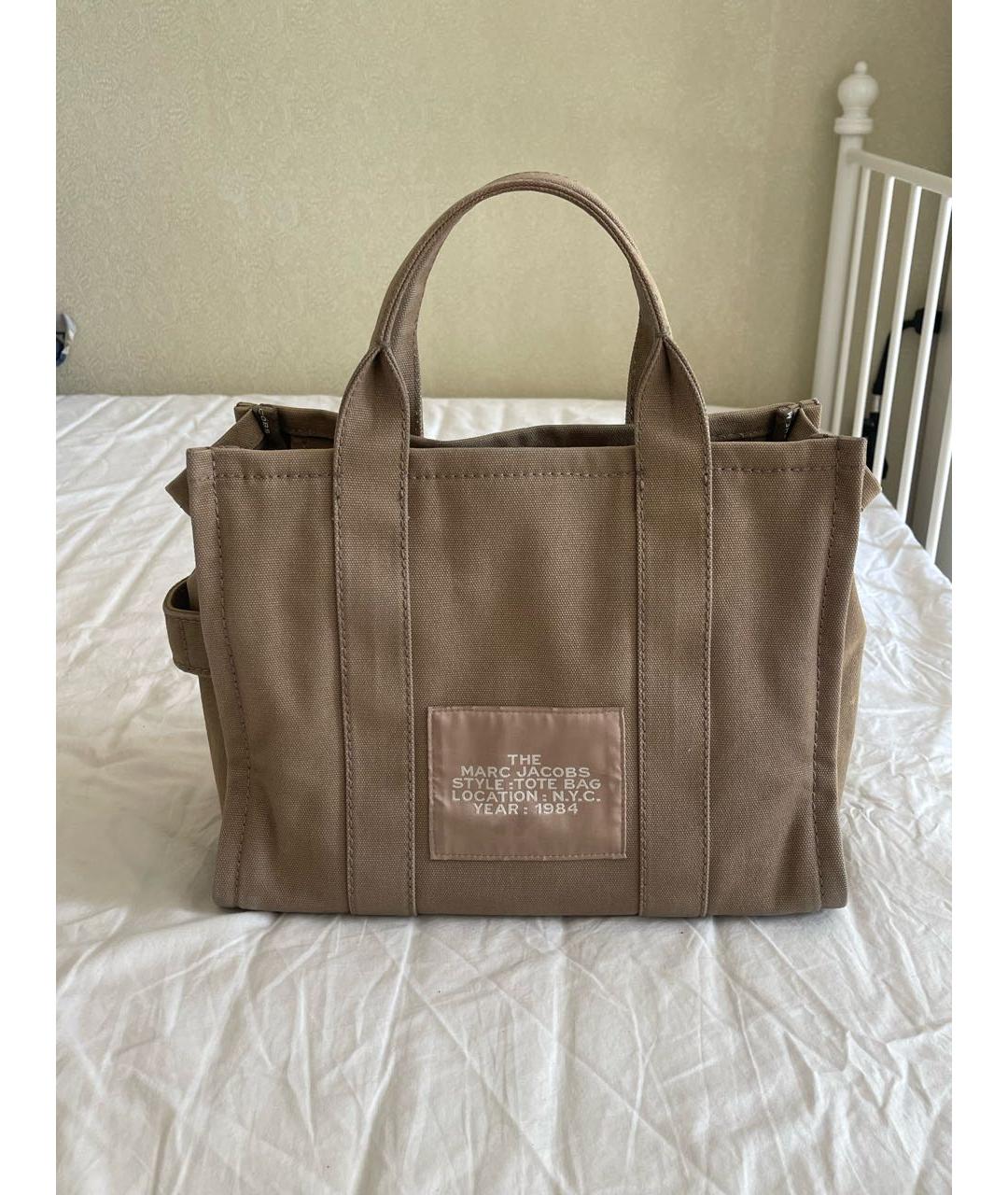 MARC JACOBS Коричневая тканевая сумка тоут, фото 3