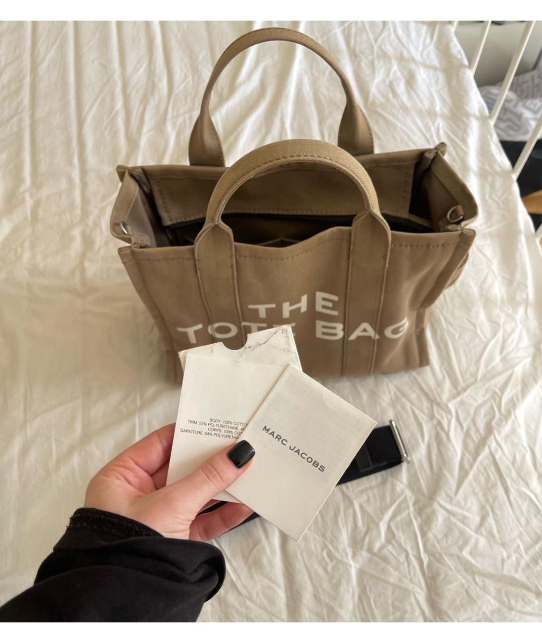 MARC JACOBS Коричневая тканевая сумка тоут, фото 5