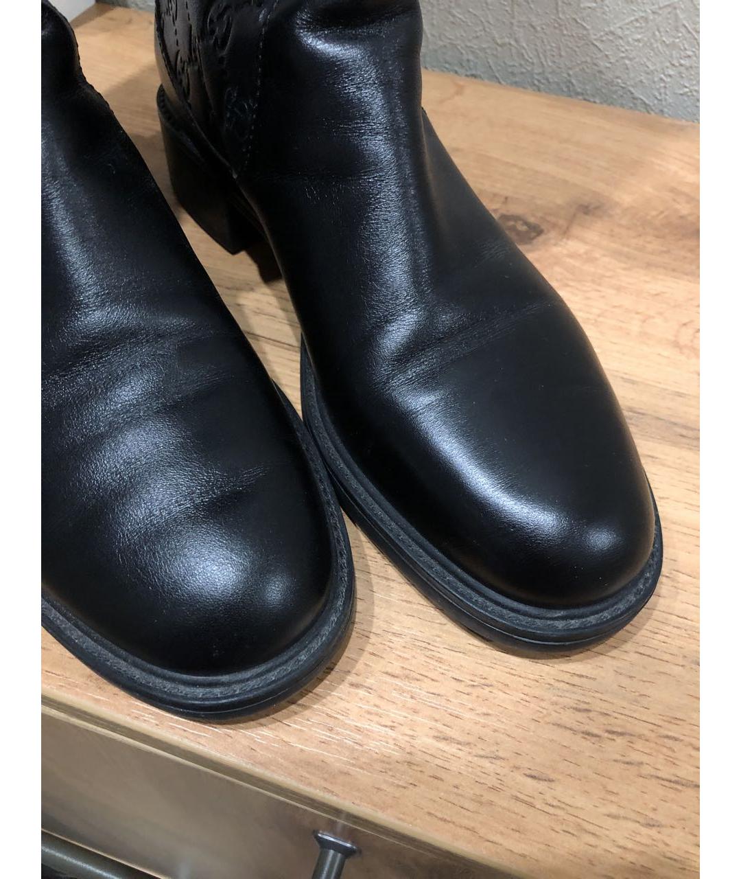 GUCCI Черные кожаные сапоги, фото 3