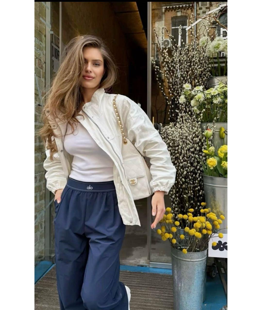 ALO YOGA Темно-синие брюки широкие, фото 8