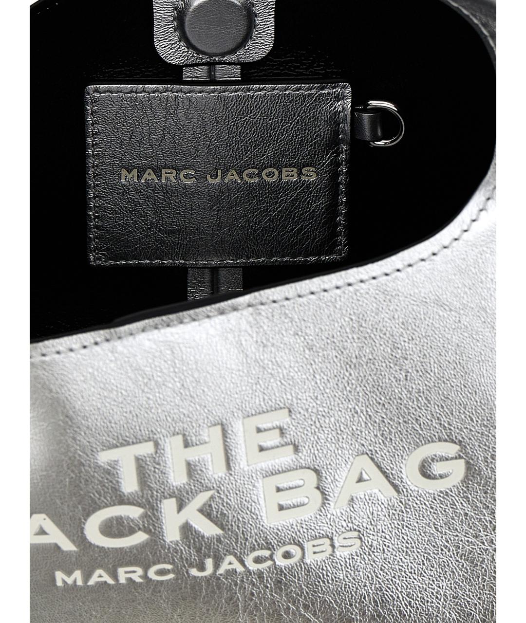 MARC JACOBS Серебряная кожаная сумка тоут, фото 4