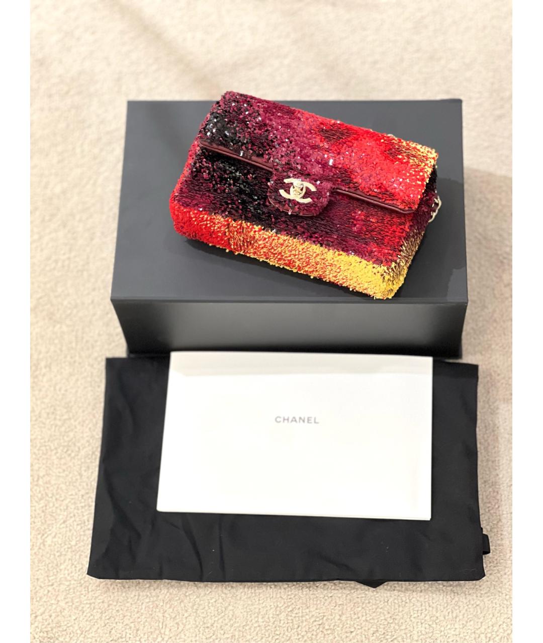 CHANEL Красная сумка через плечо, фото 3