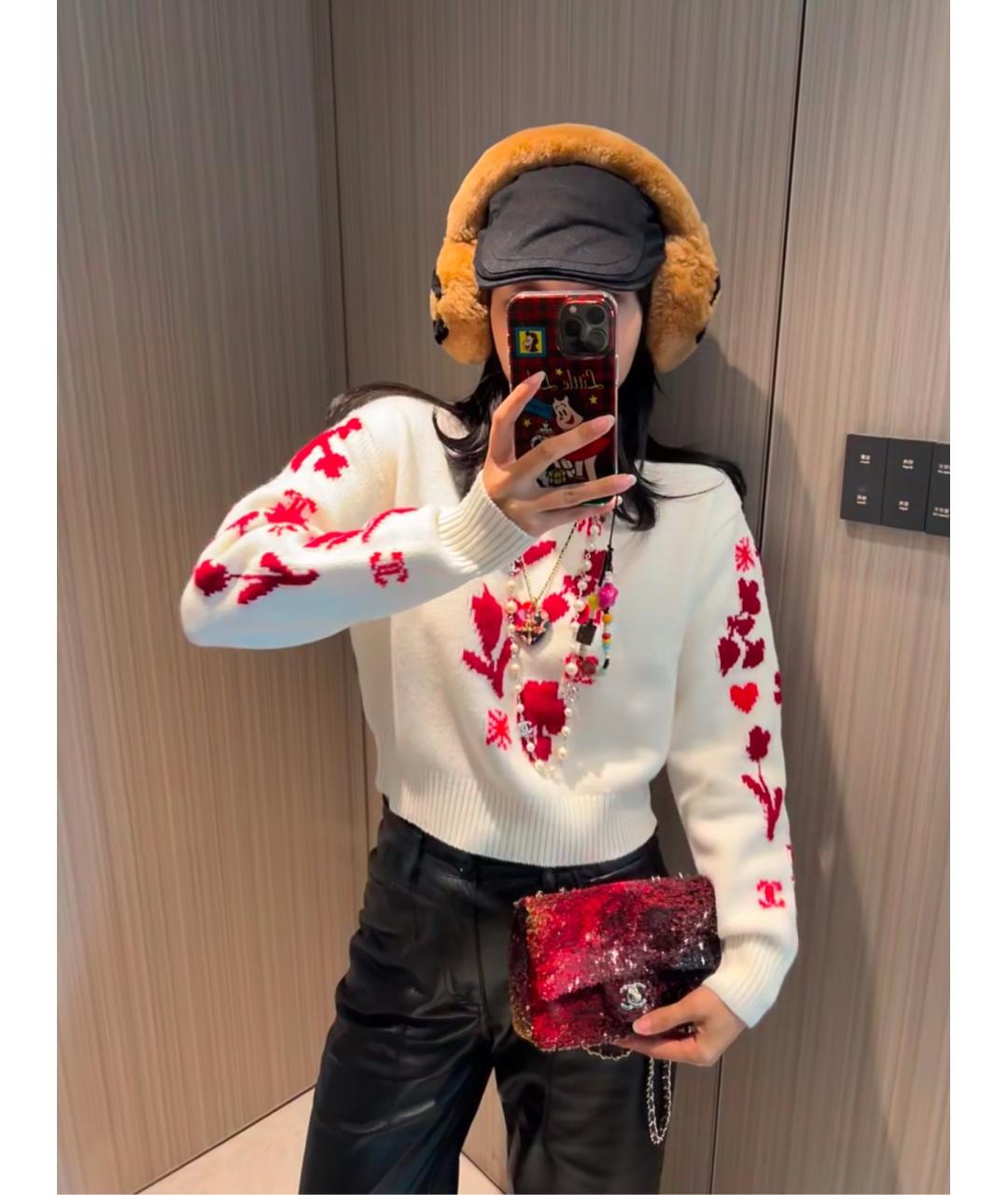 CHANEL Красная сумка через плечо, фото 4