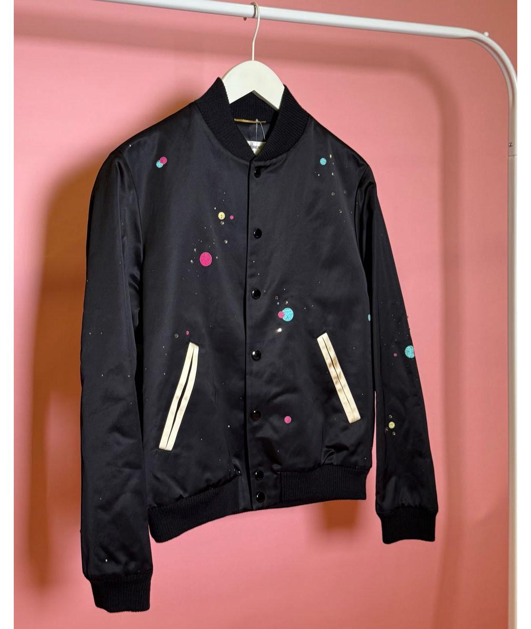 SAINT LAURENT Черная шелковая куртка, фото 4