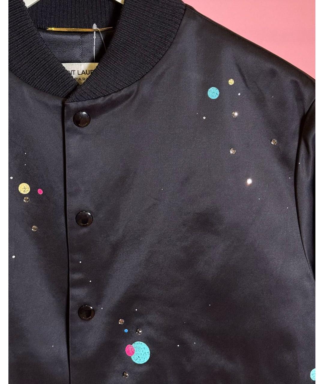 SAINT LAURENT Черная шелковая куртка, фото 3