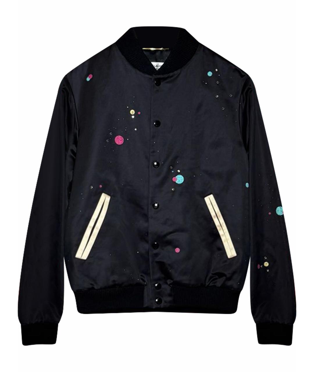 SAINT LAURENT Черная шелковая куртка, фото 1