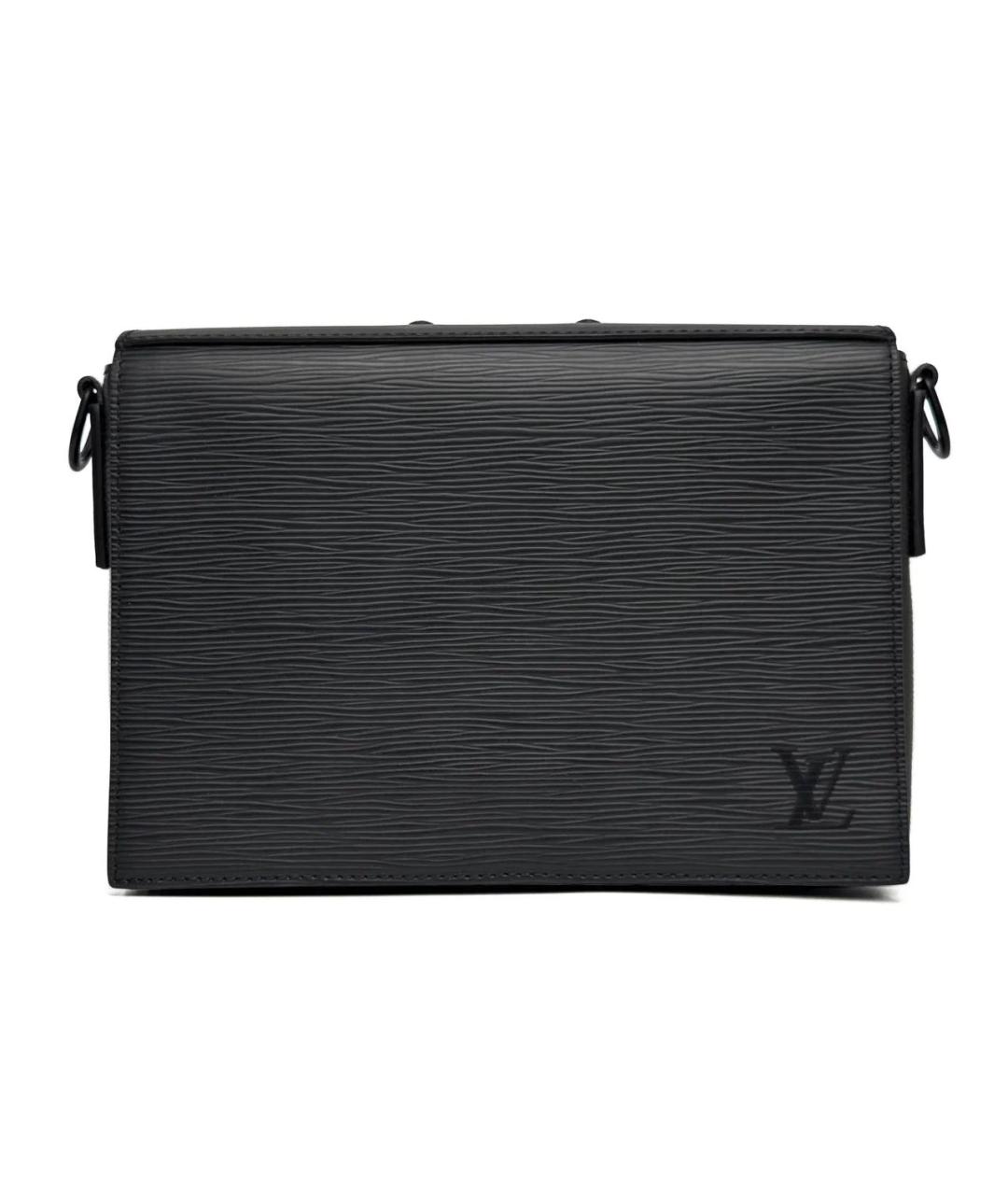 LOUIS VUITTON Черная кожаная сумка на плечо, фото 2