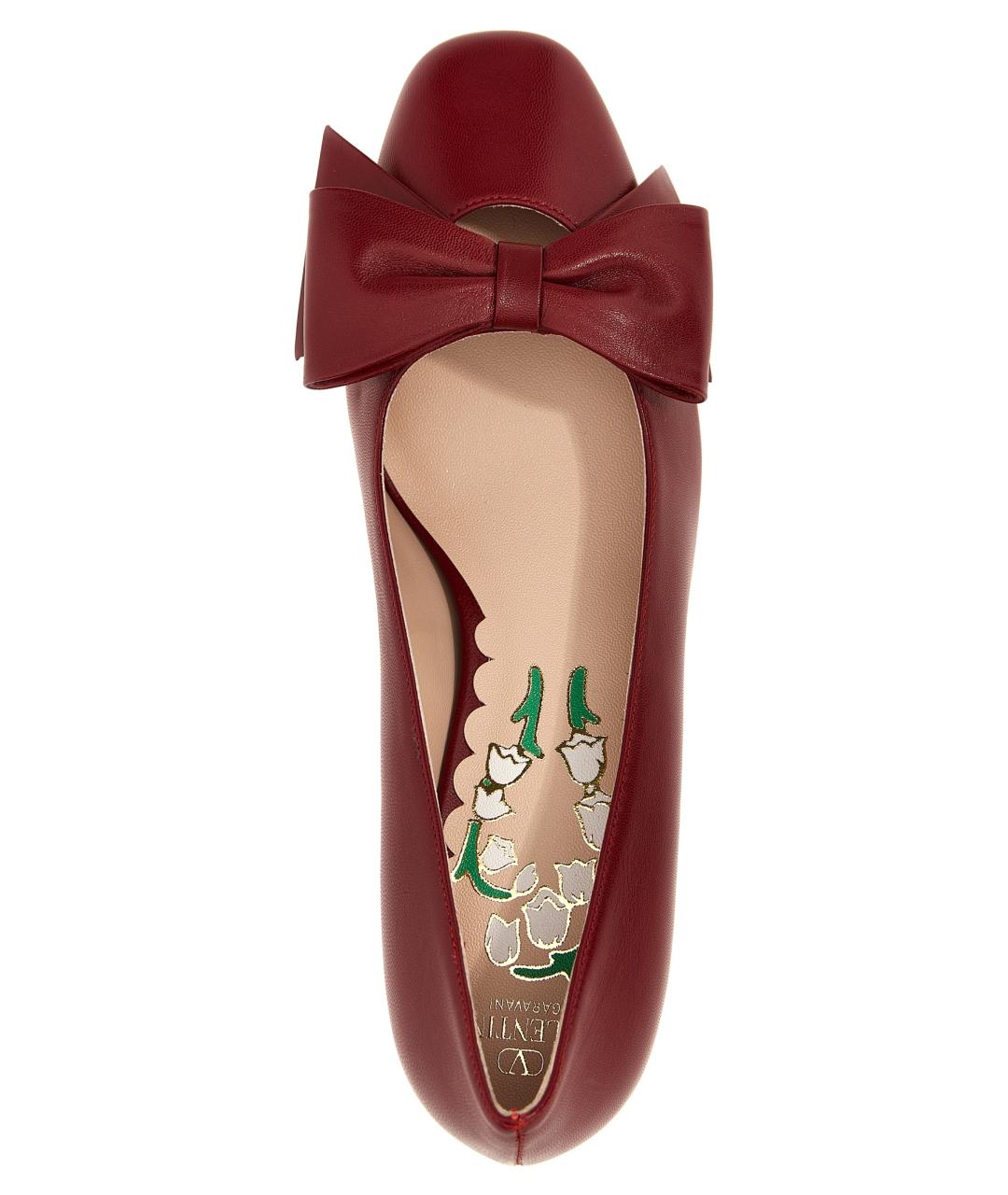 VALENTINO Красные кожаные туфли, фото 4