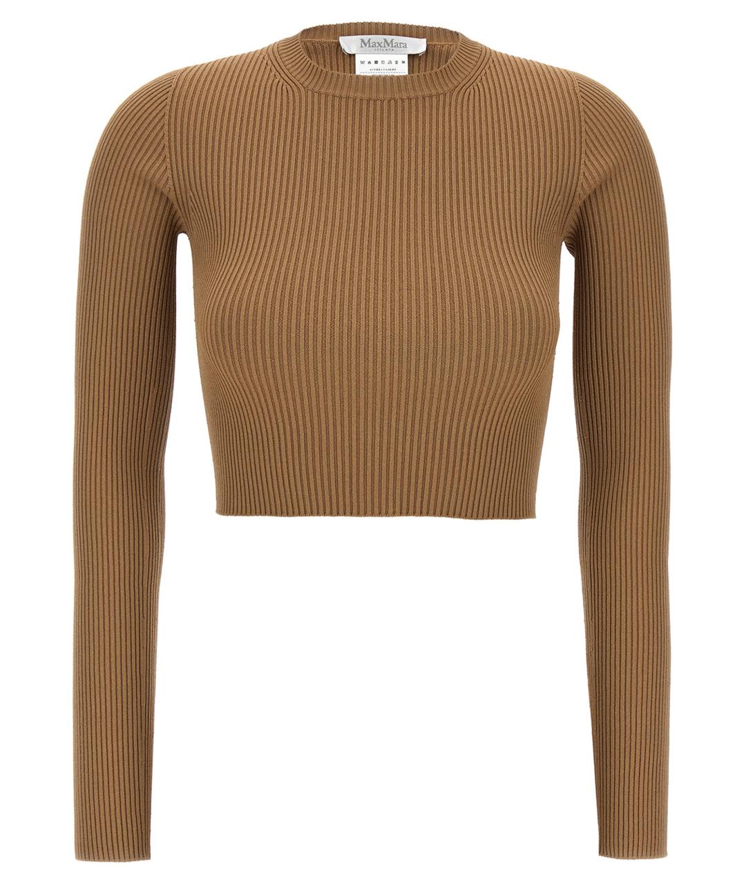 MAX MARA Коричневый вискозный джемпер / свитер, фото 1