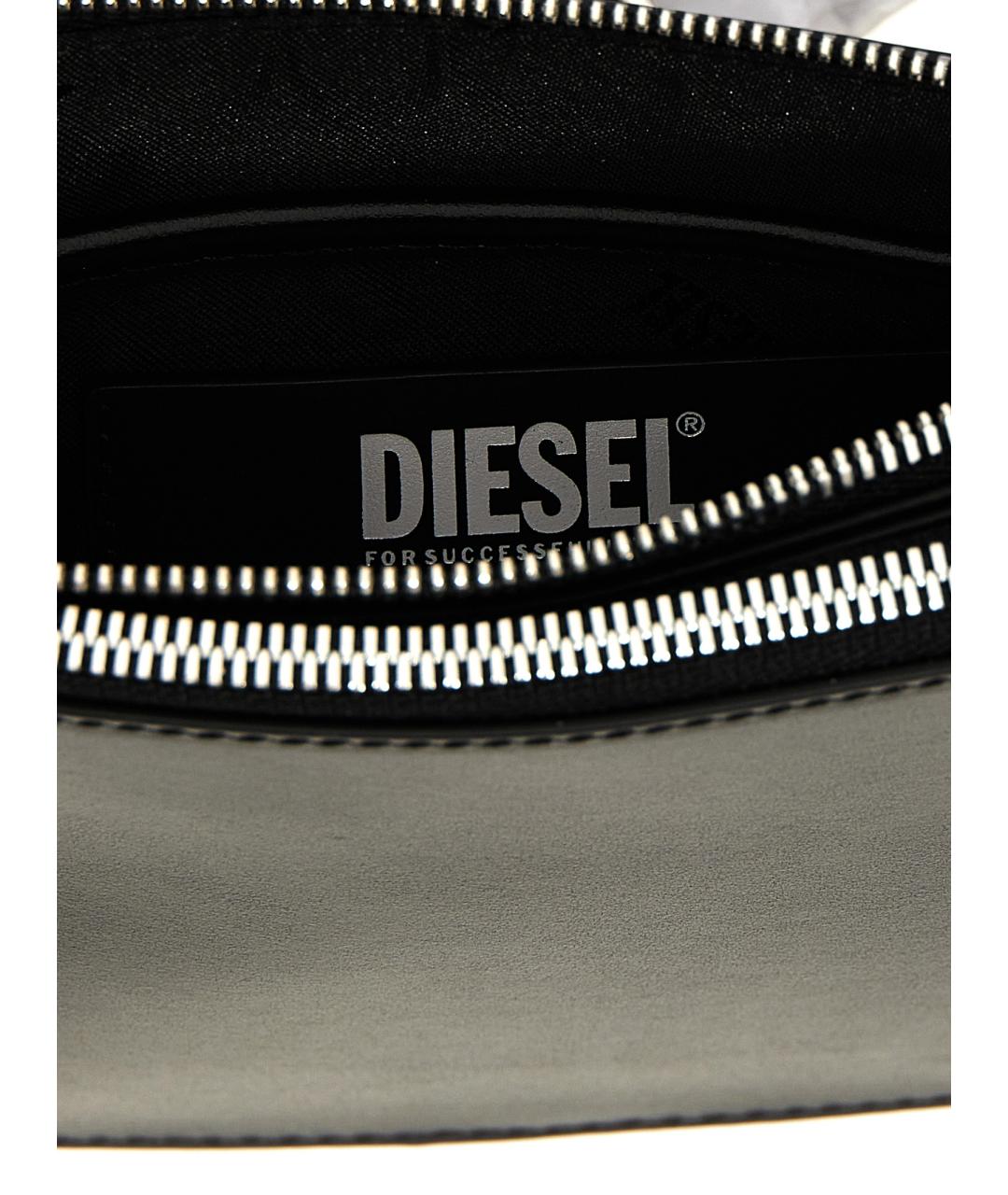 DIESEL Черная кожаная сумка через плечо, фото 4