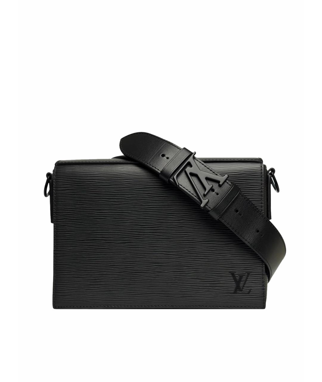 LOUIS VUITTON Черная кожаная сумка на плечо, фото 1