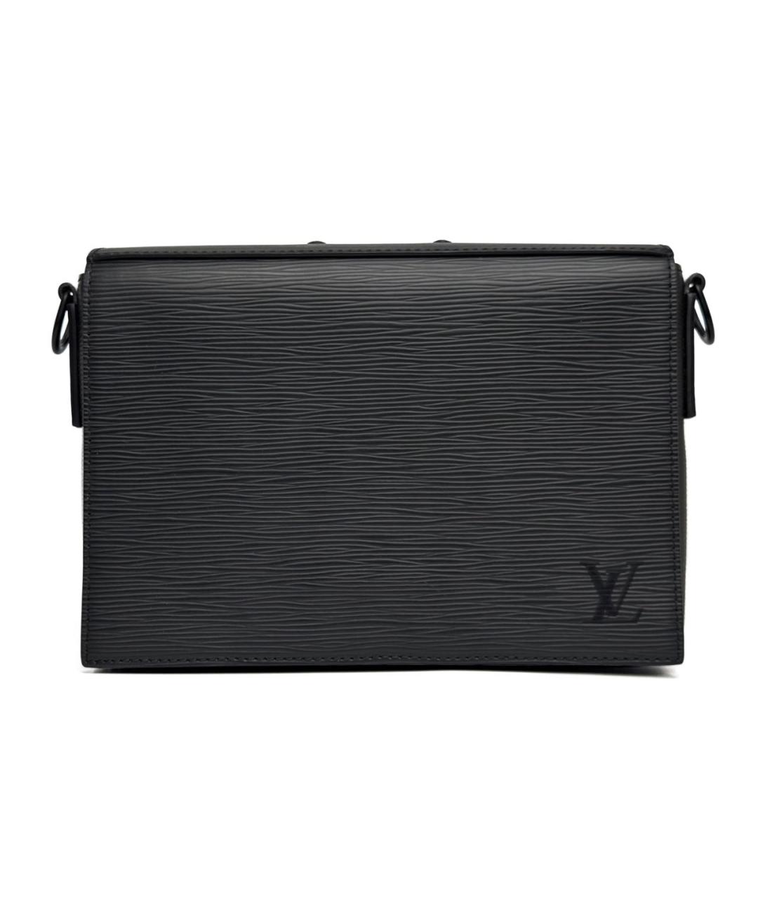 LOUIS VUITTON Черная кожаная сумка на плечо, фото 2