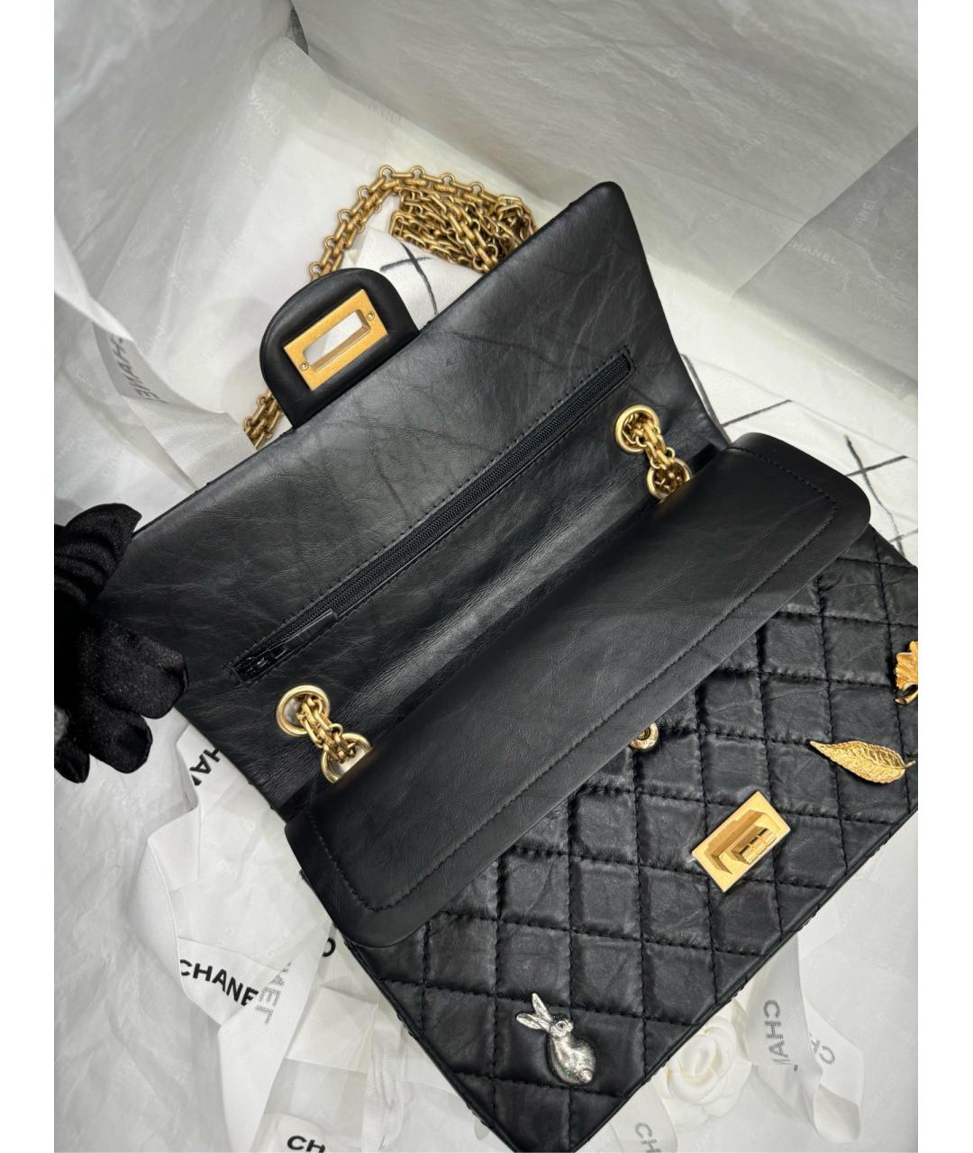 CHANEL Черная кожаная сумка через плечо, фото 6