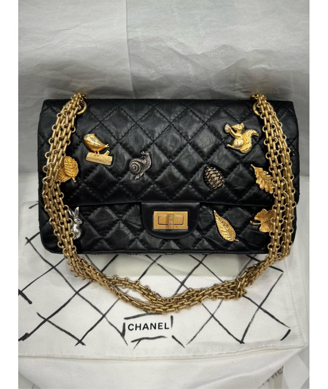 CHANEL Черная кожаная сумка через плечо, фото 9