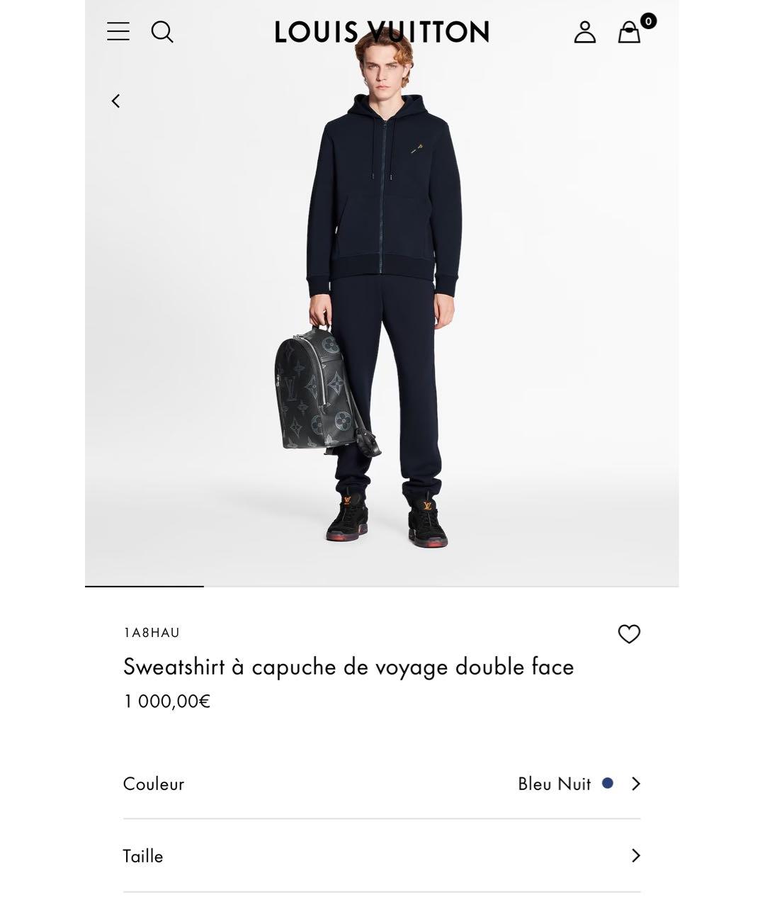 LOUIS VUITTON Темно-синий хлопковый спортивный костюм, фото 6