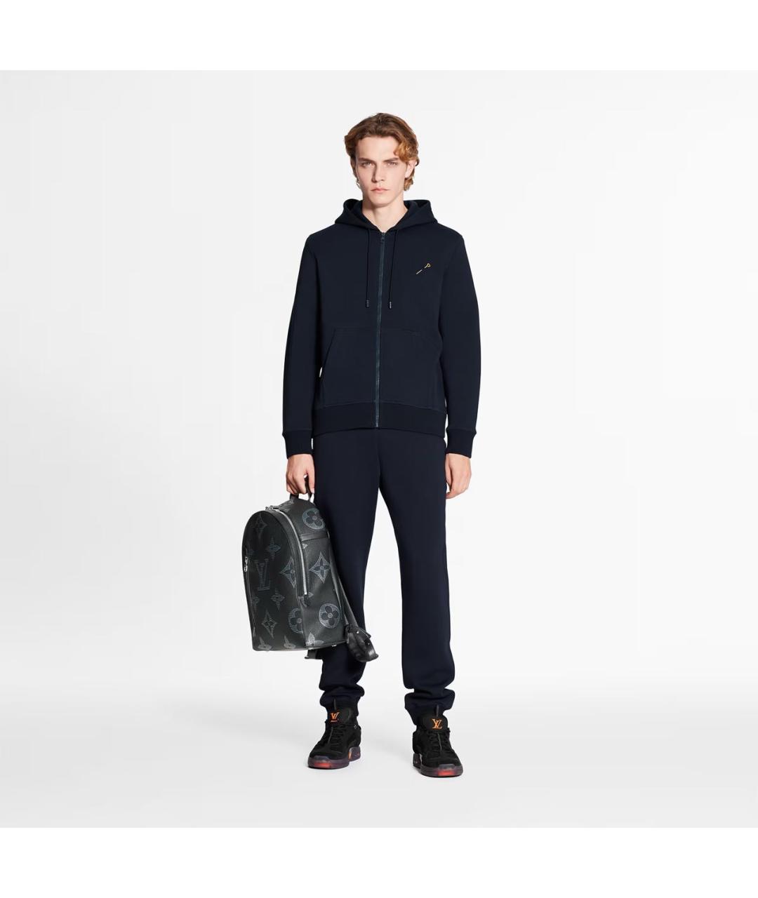 LOUIS VUITTON Темно-синий хлопковый спортивный костюм, фото 3