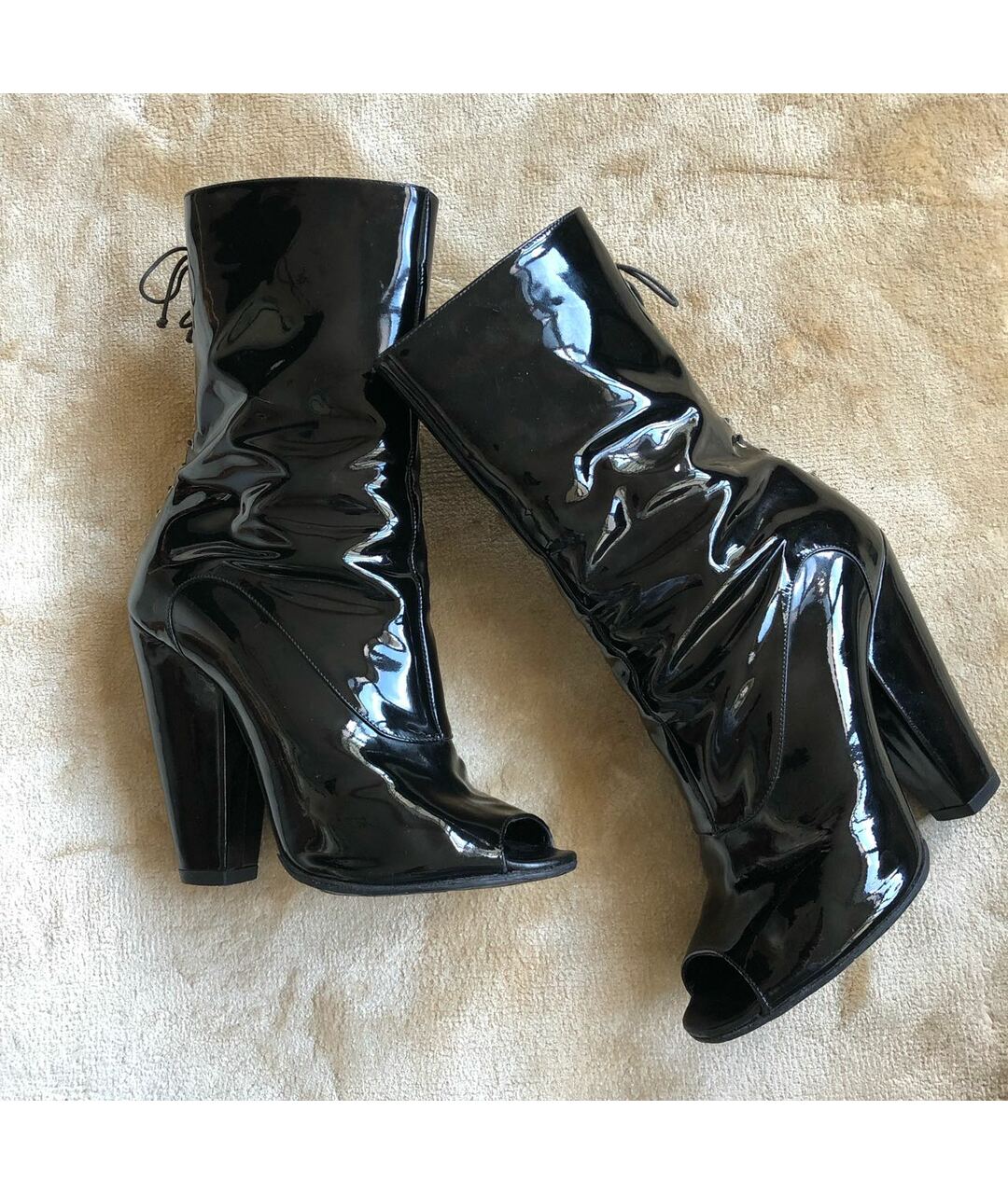 GIVENCHY Черные ботильоны из лакированной кожи, фото 5