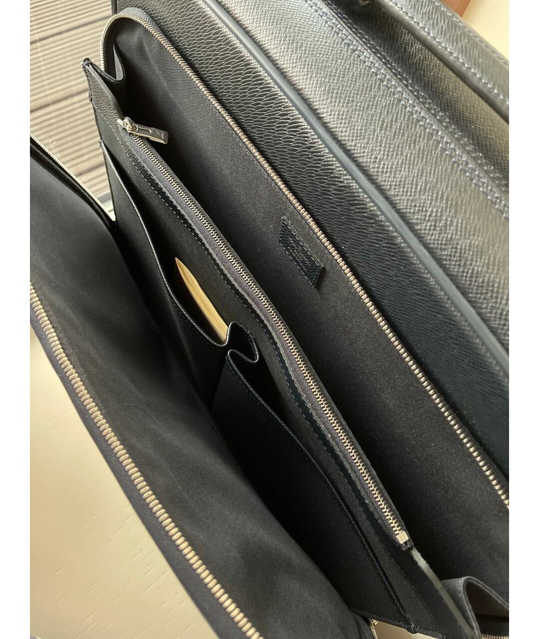 LOUIS VUITTON PRE-OWNED Темно-синий кожаный чемодан, фото 7