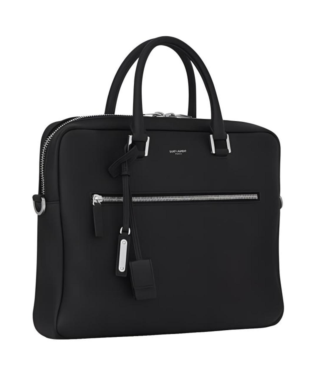 SAINT LAURENT Черный портфель, фото 2