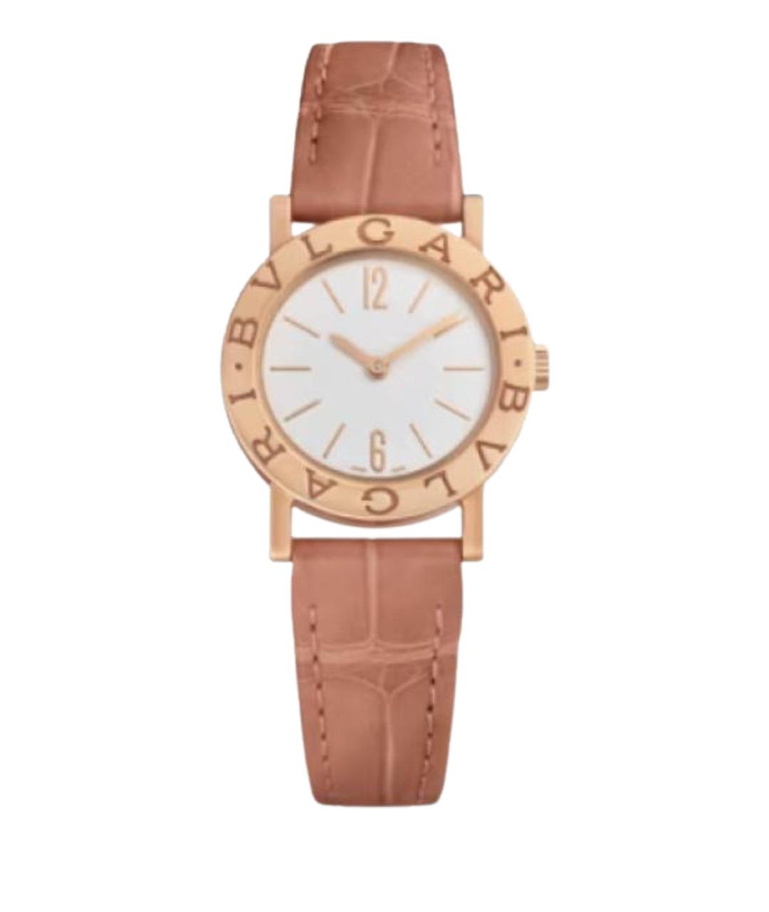 BVLGARI Коричневые часы из розового золота, фото 1