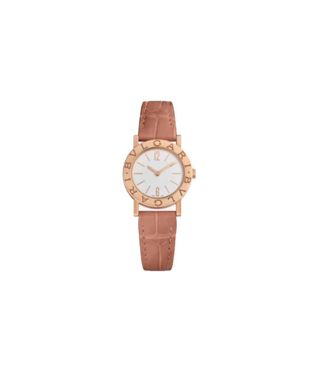 BVLGARI Коричневые часы из розового золота, фото 4