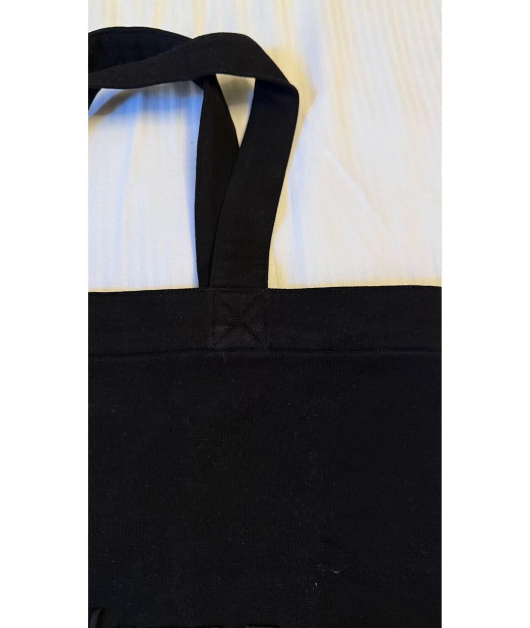 SAINT LAURENT Черная хлопковая сумка тоут, фото 2
