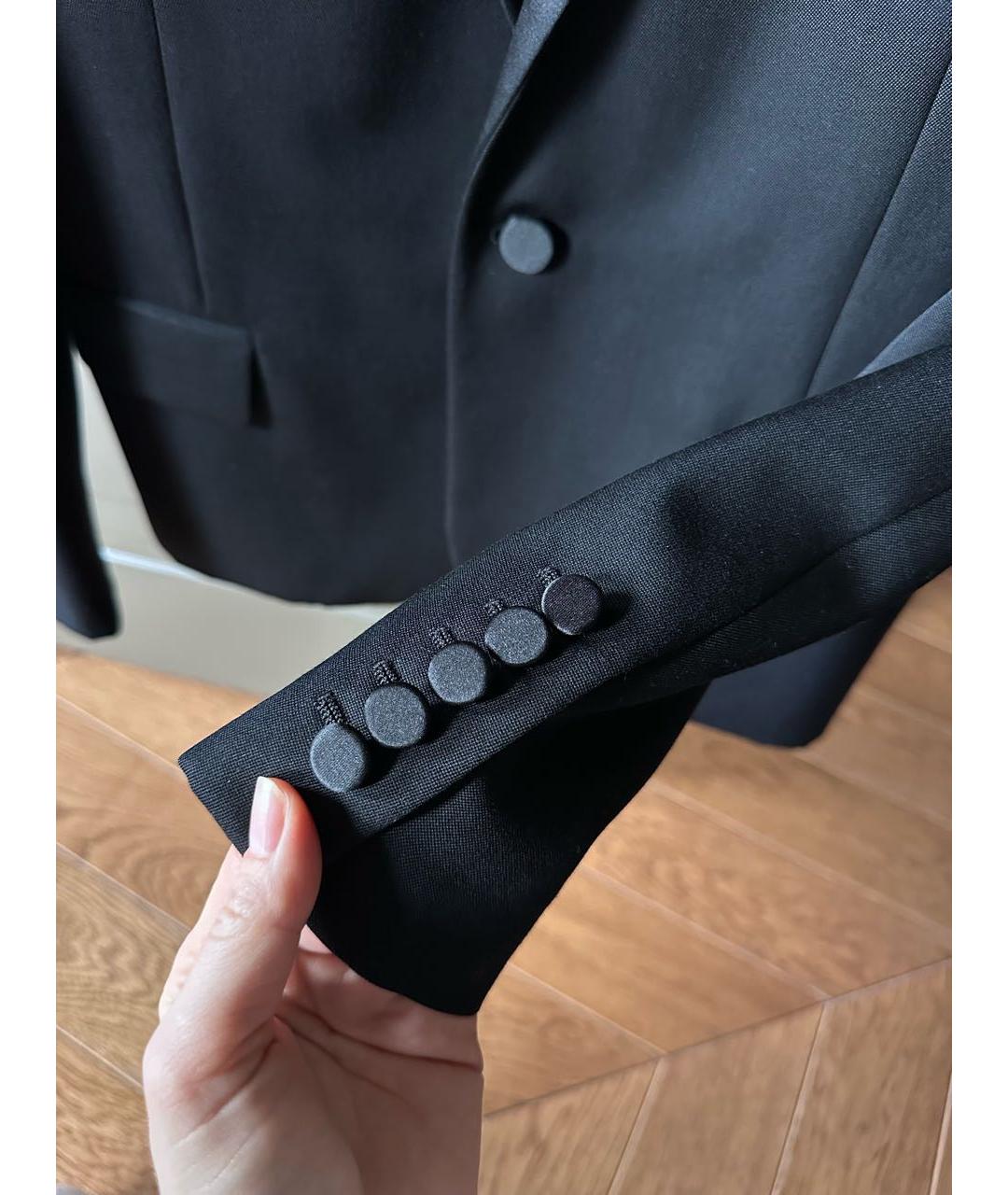 SAINT LAURENT Черный шелковый жакет/пиджак, фото 3