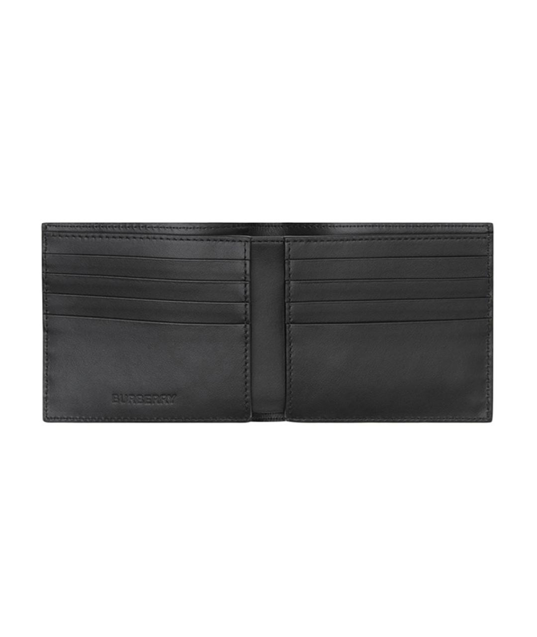 BURBERRY Черный кожаный кошелек, фото 4