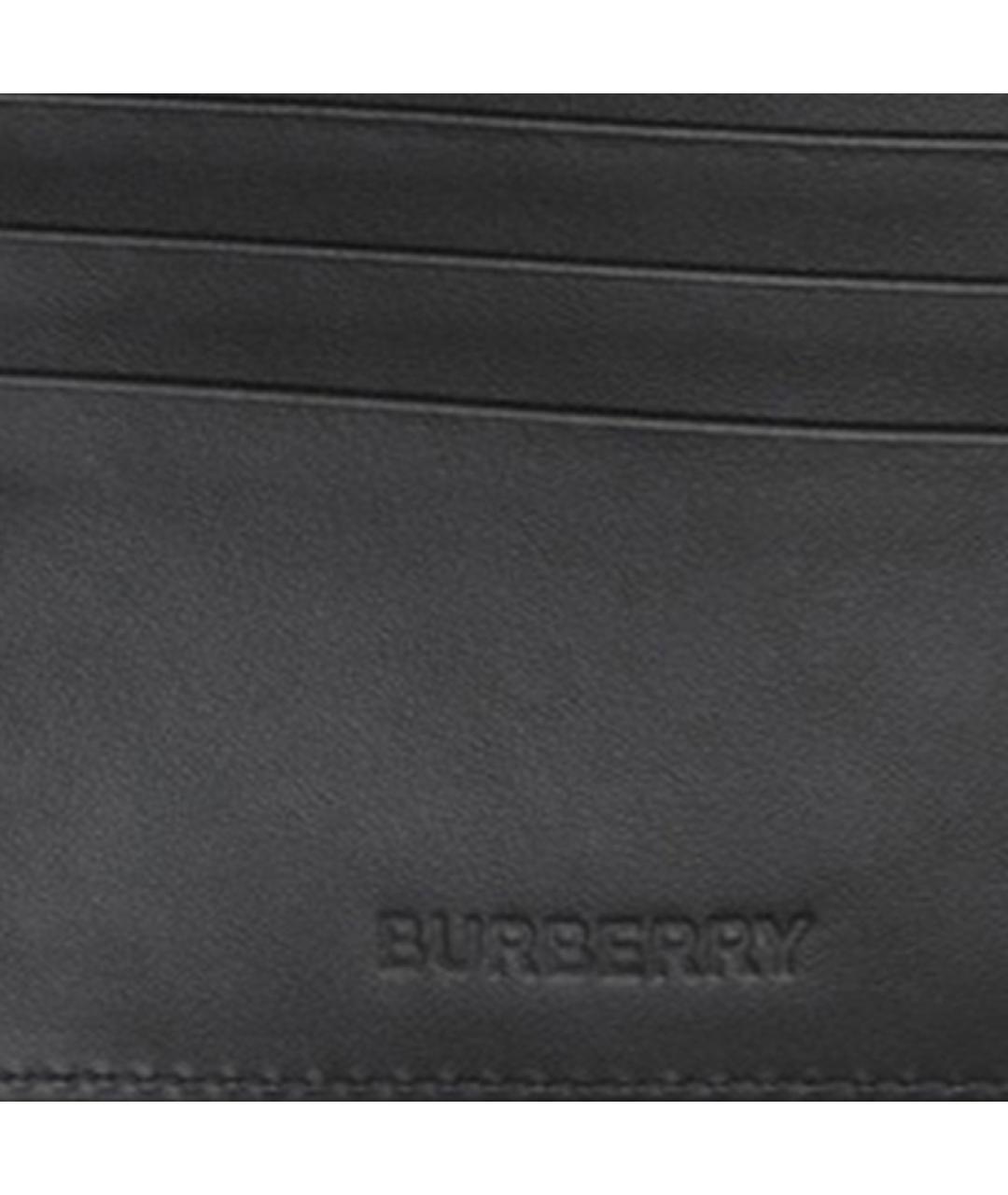BURBERRY Черный кожаный кошелек, фото 5