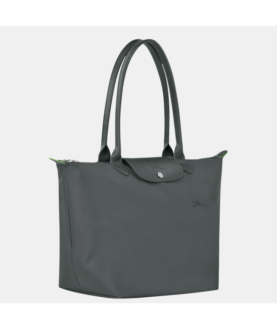 LONGCHAMP Антрацитовая сумка с короткими ручками, фото 3