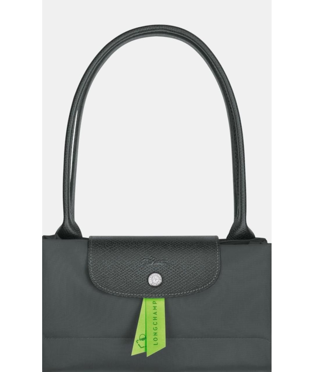 LONGCHAMP Антрацитовая сумка с короткими ручками, фото 6