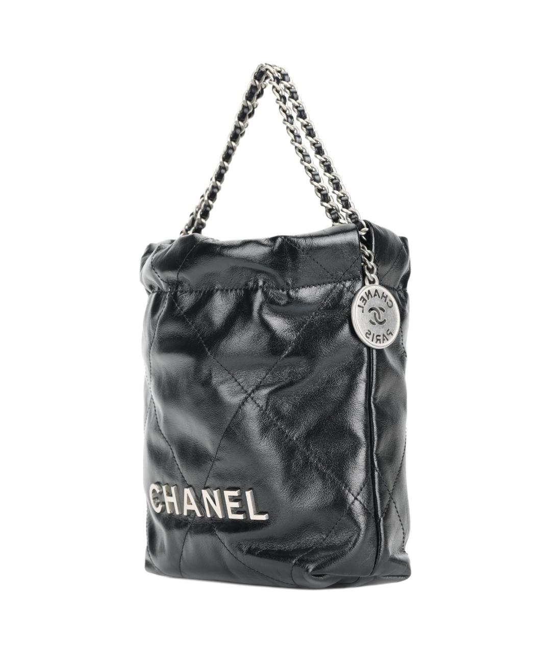 CHANEL Черная кожаная сумка через плечо, фото 2