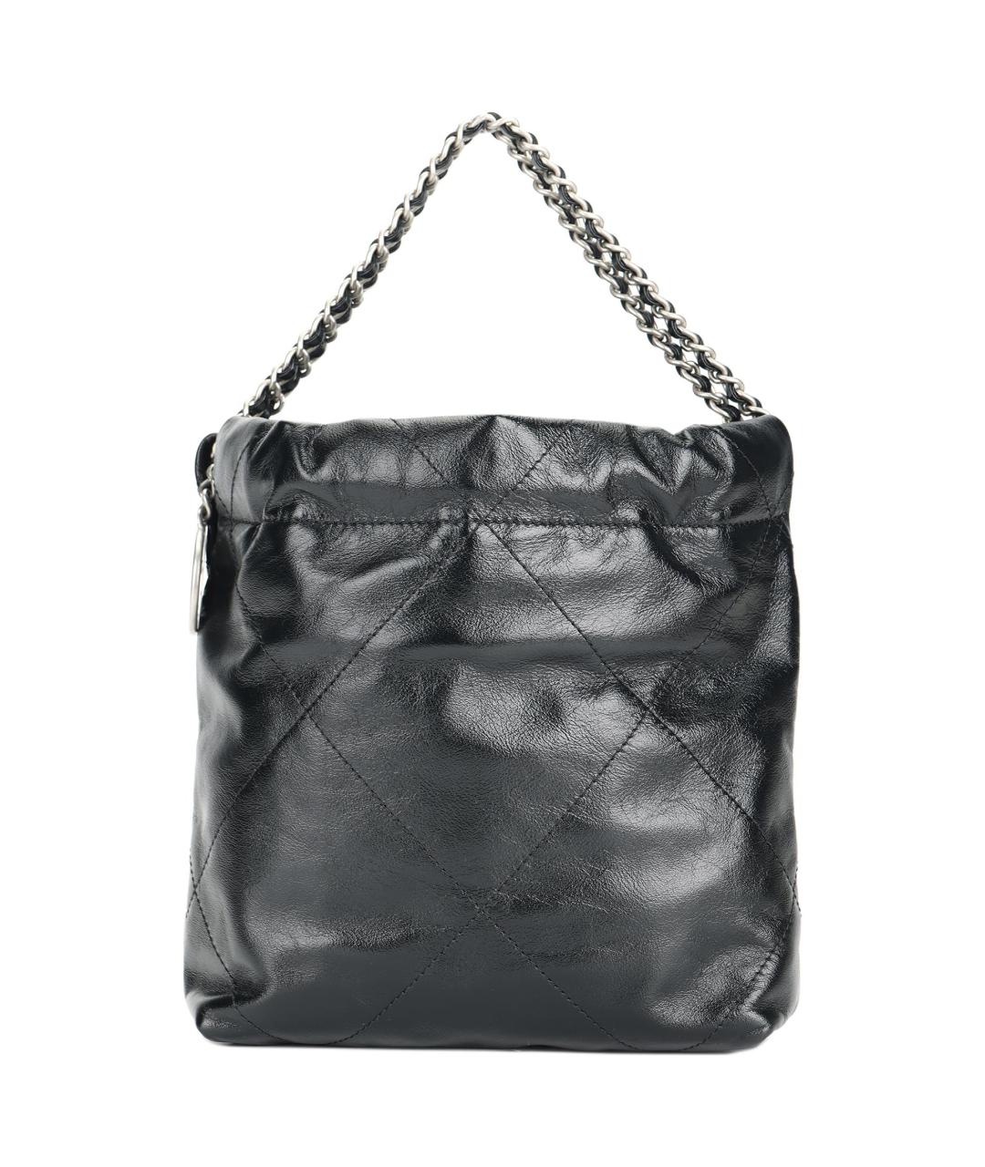 CHANEL Черная кожаная сумка через плечо, фото 3