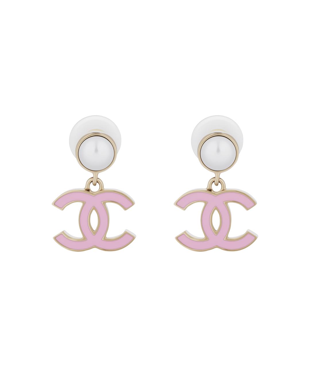 CHANEL Розовые серьги, фото 1