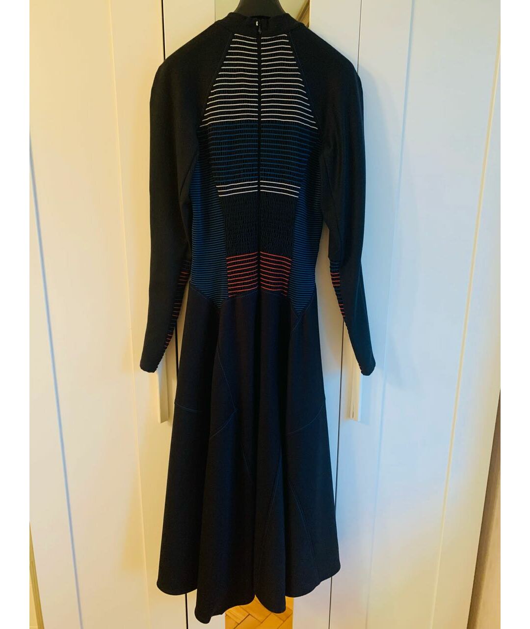 SPORTMAX Темно-синее шерстяное платье, фото 2