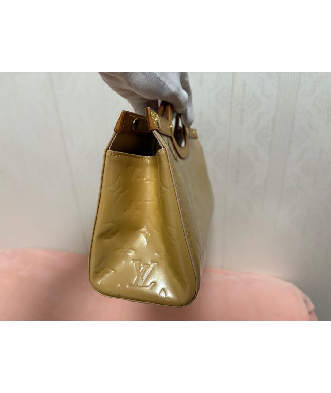 LOUIS VUITTON Горчичная сумка с короткими ручками, фото 4
