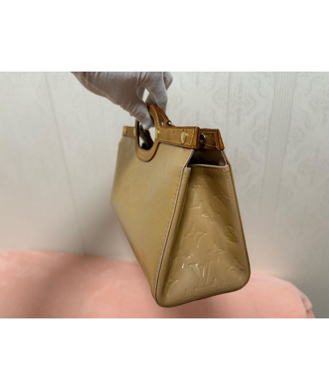 LOUIS VUITTON Горчичная сумка с короткими ручками, фото 3