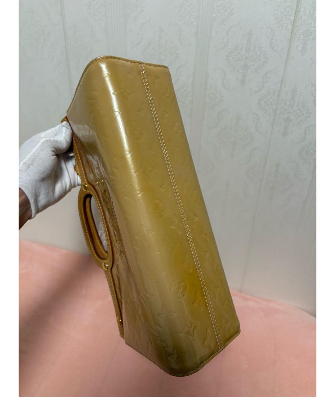 LOUIS VUITTON Горчичная сумка с короткими ручками, фото 5